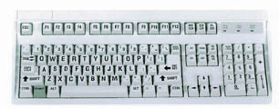Large print keyboard labels